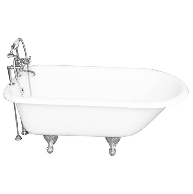 Barclay - Tub Kit 67'' CI Roll Top, Tub Filler, Supplies, Drain-Chrome - Polished Chrome