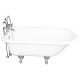 Barclay - Tub Kit 67'' CI Roll Top, Tub Filler, Supplies, Drain-Chrome - Polished Chrome