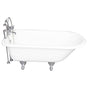 Barclay - Tub Kit 67'' CI Roll Top, Tub Filler, Supplies, Drain-Chrome - Polished Chrome