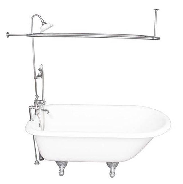 Barclay - Tub Kit 67'' CI Roll Top, Shwr Unit, Supplies, Drain-Chrome - Polished Chrome