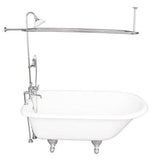 Barclay - Tub Kit 67'' CI Roll Top, Shwr Unit, Supplies, Drain-Chrome - Polished Chrome