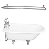 Barclay - Tub Kit 67'' CI Roll Top, Shwr Rd,Filler,Supplies, Drain-Chrm - Polished Chrome