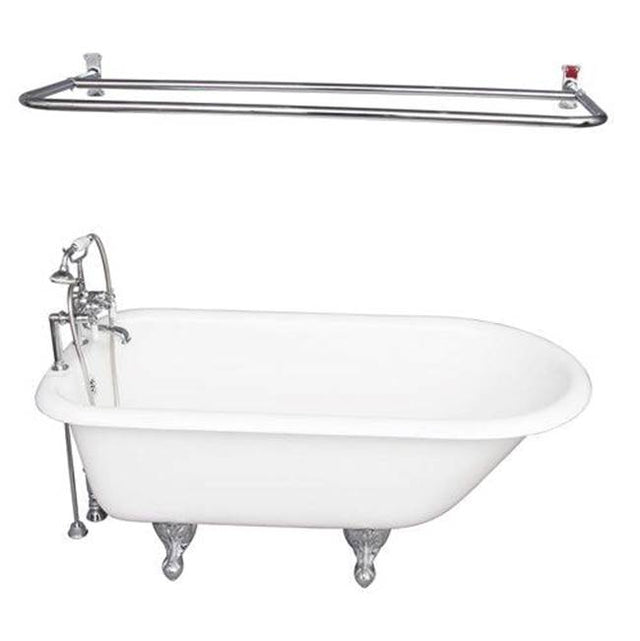 Barclay - Tub Kit 67'' CI Roll Top, Shwr Rd,Filler,Supplies, Drain-Chrm - Polished Chrome