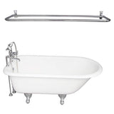 Barclay - Tub Kit 67'' CI Roll Top, Shwr Rd,Filler,Supplies, Drain-Chrm - Polished Chrome