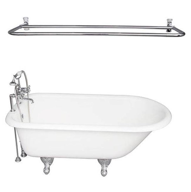 Barclay - Tub Kit 67'' CI Roll Top, Shwr Rd,Filler,Supplies, Drain-Chrm - Polished Chrome