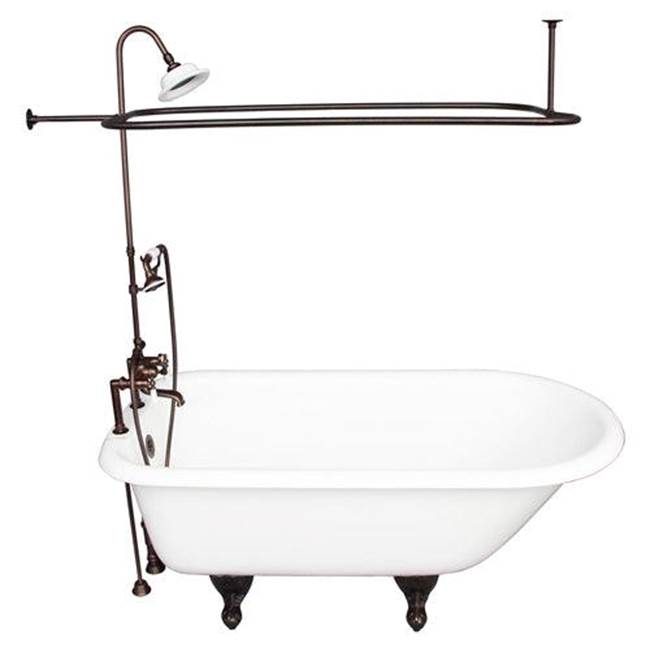 Barclay - Tub Kit 67'' CI Roll Top, Shwr Unit, Supplies, Drain-ORB - Oil Rubbed Bronze