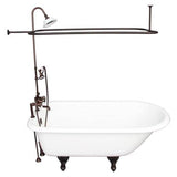 Barclay - Tub Kit 67'' CI Roll Top, Shwr Unit, Supplies, Drain-ORB - Oil Rubbed Bronze