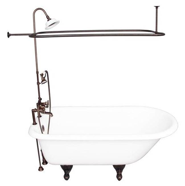 Barclay - Tub Kit 67'' CI Roll Top, Shwr Unit, Supplies, Drain-ORB - Oil Rubbed Bronze