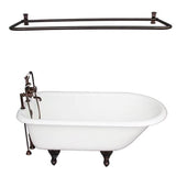 Barclay - Tub Kit 67'' CI Roll Top, Shwr Rd,Filler, Supplies, Drain-ORB - Oil Rubbed Bronze