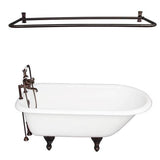 Barclay - Tub Kit 67'' CI Roll Top, Shwr Rd,Filler, Supplies, Drain-ORB - Oil Rubbed Bronze