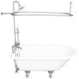 Barclay - Tub Kit 67'' CI Roll Top, Shwr Unit, Supplies, Drain-BrNkl - Satin Nickel
