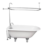 Barclay - Tub Kit 54'' CI Roll Top, Shwr Unit, Supplies, Drain-Chrome - Polished Chrome