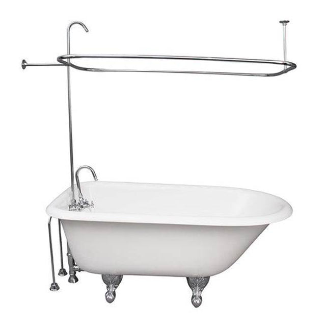 Barclay - Tub Kit 54'' CI Roll Top, Shwr Unit, Supplies, Drain-Chrome - Polished Chrome