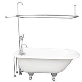 Barclay - Tub Kit 54'' CI Roll Top, Shwr Unit, Supplies, Drain-Chrome - Polished Chrome