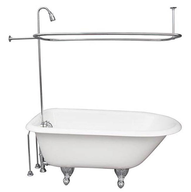 Barclay - Tub Kit 54'' CI Roll Top, Shwr Unit, Supplies, Drain-Chrome - Polished Chrome