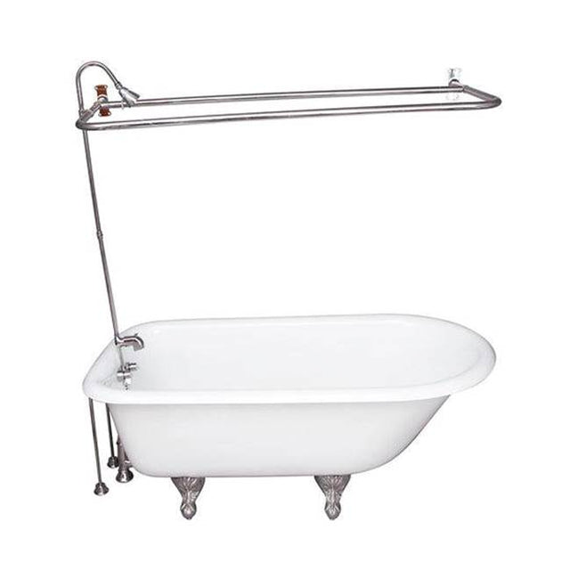 Barclay - Tub Kit 54'' CI Roll Top, Shwr Unit, Supplies, Drain-Chrome - Polished Chrome
