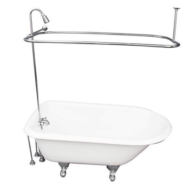 Barclay - Tub Kit 54'' CI Roll Top, Shwr Unit, Supplies, Drain-Chrome - Polished Chrome