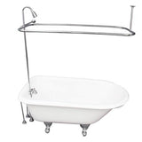 Barclay - Tub Kit 54'' CI Roll Top, Shwr Unit, Supplies, Drain-Chrome - Polished Chrome