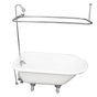 Barclay - Tub Kit 54'' CI Roll Top, Shwr Unit, Supplies, Drain-Chrome - Polished Chrome