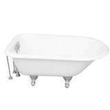 Barclay - Tub Kit 54'' CI Roll Top, Tub Filler, Supplies, Drain-Chrome - Polished Chrome