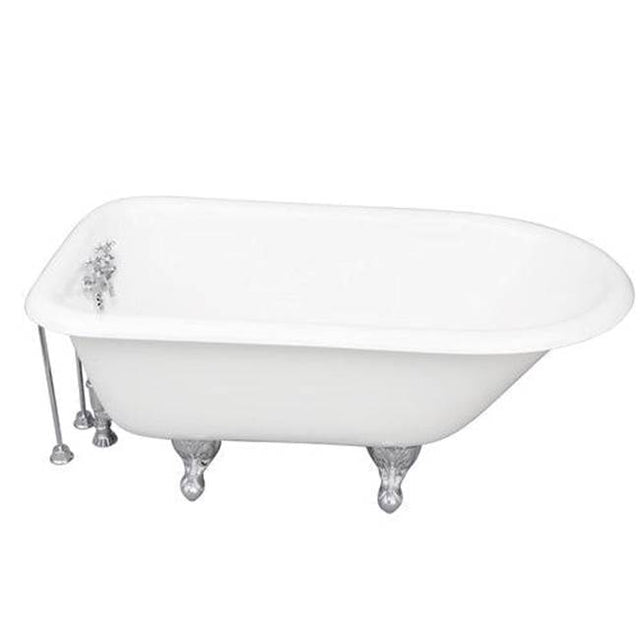 Barclay - Tub Kit 54'' CI Roll Top, Tub Filler, Supplies, Drain-Chrome - Polished Chrome