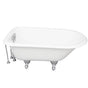 Barclay - Tub Kit 54'' CI Roll Top, Tub Filler, Supplies, Drain-Chrome - Polished Chrome