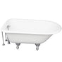 Barclay - Tub Kit 54'' CI Roll Top, Tub Filler, Supplies, Drain-Chrome - Polished Chrome