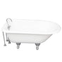 Barclay - Tub Kit 54'' CI Roll Top, Tub Filler, Supplies, Drain-Chrome - Polished Chrome