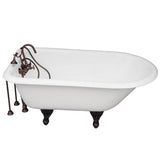 Barclay - Tub Kit 54'' CI Roll Top, Filler, Supplies, Drain-ORB - Oil Rubbed Bronze
