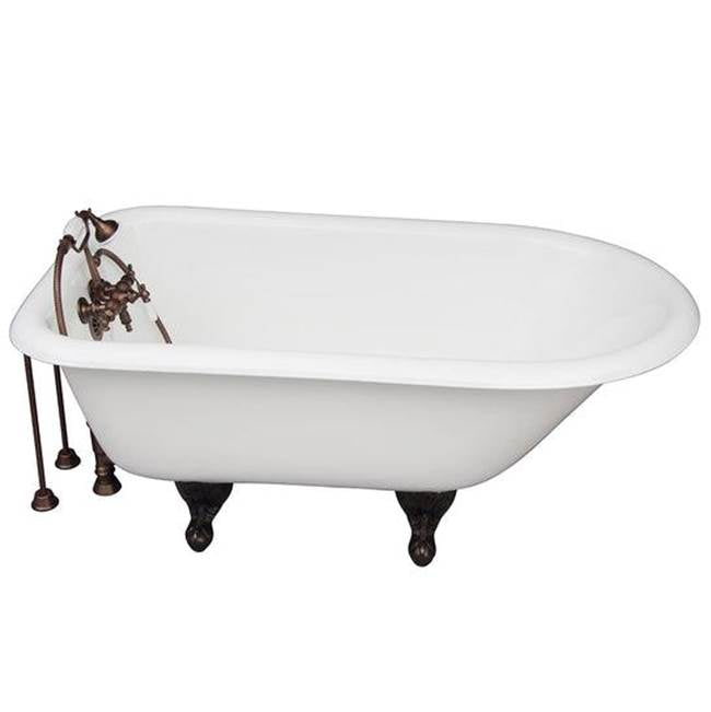 Barclay - Tub Kit 54'' CI Roll Top, Filler, Supplies, Drain-ORB - Oil Rubbed Bronze