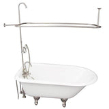 Barclay - Tub Kit 54'' CI Roll Top, Shwr Unit, Supplies, Drain-Br Nkl - Satin Nickel