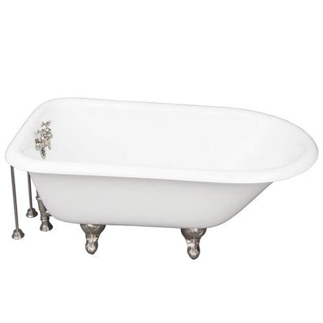 Barclay - Tub Kit 54'' CI Roll Top, Filler, Supplies, Drain-Br Nkl - Satin Nickel