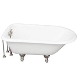 Barclay - Tub Kit 54'' CI Roll Top, Filler, Supplies, Drain-Br Nkl - Satin Nickel