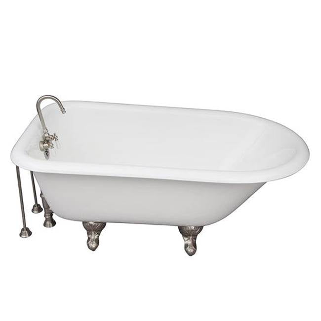 Barclay - Tub Kit 54'' CI Roll Top, Filler, Supplies, Drain-Br Nkl - Satin Nickel