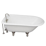Barclay - Tub Kit 54'' CI Roll Top, Filler, Supplies, Drain-Br Nkl - Satin Nickel
