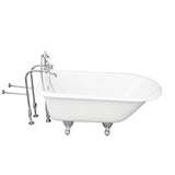 Barclay - Tub Kit 54'' CI Roll Top, Tub Filler, Supplies, Drain-Chrome - Polished Chrome
