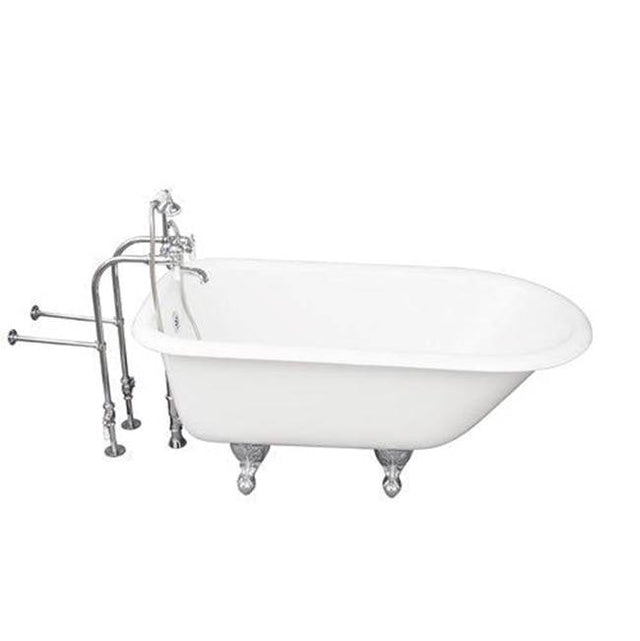 Barclay - Tub Kit 54'' CI Roll Top, Tub Filler, Supplies, Drain-Chrome - Polished Chrome