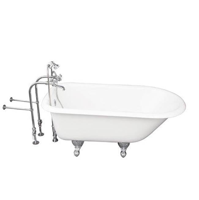 Barclay - Tub Kit 54'' CI Roll Top, Tub Filler, Supplies, Drain-Chrome - Polished Chrome