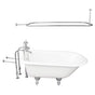 Barclay - Tub Kit 54'' CI Roll Top, Shwr Rd,Filler,Supplies, Drain-Chrm - Polished Chrome