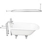 Barclay - Tub Kit 54'' CI Roll Top, Shwr Rd,Filler,Supplies, Drain-Chrm - Polished Chrome