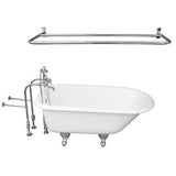 Barclay - Tub Kit 54'' CI Roll Top, Shwr Rd,Filler,Supplies, Drain-Chrm - Polished Chrome
