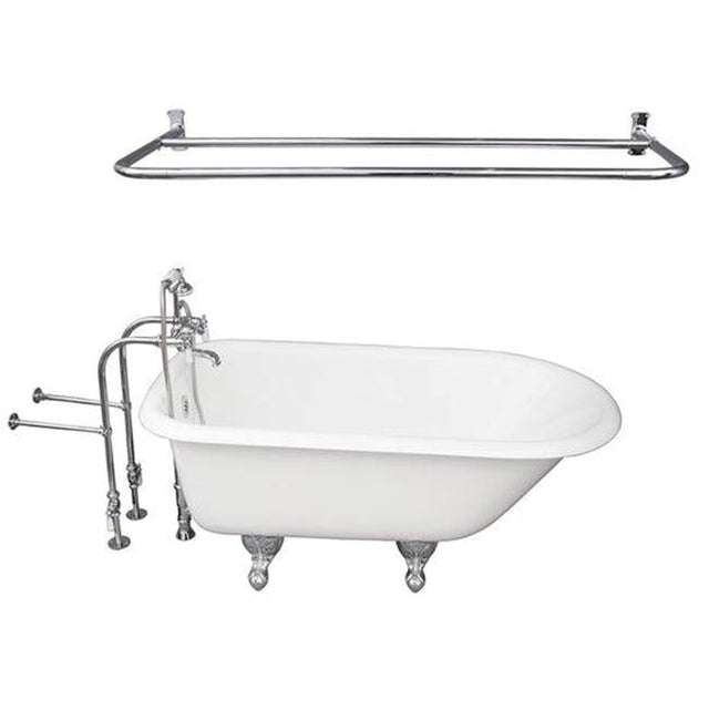 Barclay - Tub Kit 54'' CI Roll Top, Shwr Rd,Filler,Supplies, Drain-Chrm - Polished Chrome