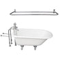Barclay - Tub Kit 54'' CI Roll Top, Shwr Rd,Filler,Supplies, Drain-Chrm - Polished Chrome