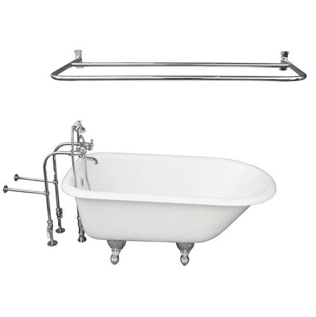 Barclay - Tub Kit 54'' CI Roll Top, Shwr Rd,Filler,Supplies, Drain-Chrm - Polished Chrome
