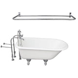 Barclay - Tub Kit 54'' CI Roll Top, Shwr Rd,Filler,Supplies, Drain-Chrm - Polished Chrome