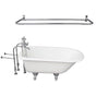 Barclay - Tub Kit 54'' CI Roll Top, Shwr Rd,Filler,Supplies, Drain-Chrm - Polished Chrome