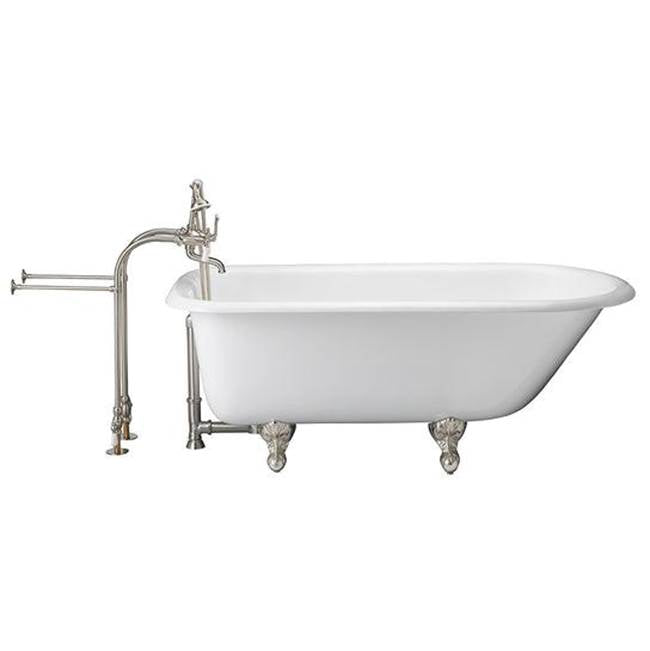 Barclay - Tub Kit 54'' CI Roll Top, Tub Filler, Supplies, Drain-Br Nkl - Satin Nickel