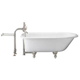 Barclay - Tub Kit 54'' CI Roll Top, Tub Filler, Supplies, Drain-Br Nkl - Satin Nickel