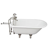 Barclay - Tub Kit 54'' CI Roll Top, Tub Filler, Supplies, Drain-Br Nkl - Satin Nickel