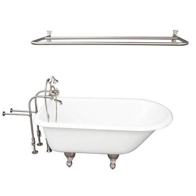 Barclay - Tub Kit 54'' CI Roll Top, Shwr Rd,Filler,Supplies,Drain-BrNkl - Satin Nickel